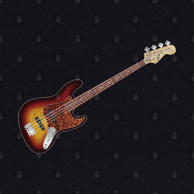 Vintage Faded Tobacco Sunburst Electric J-Bass by Vector Deluxe